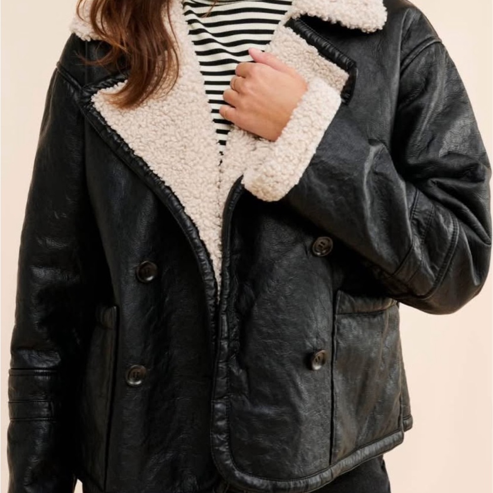 Women's Black Shearling Jacket